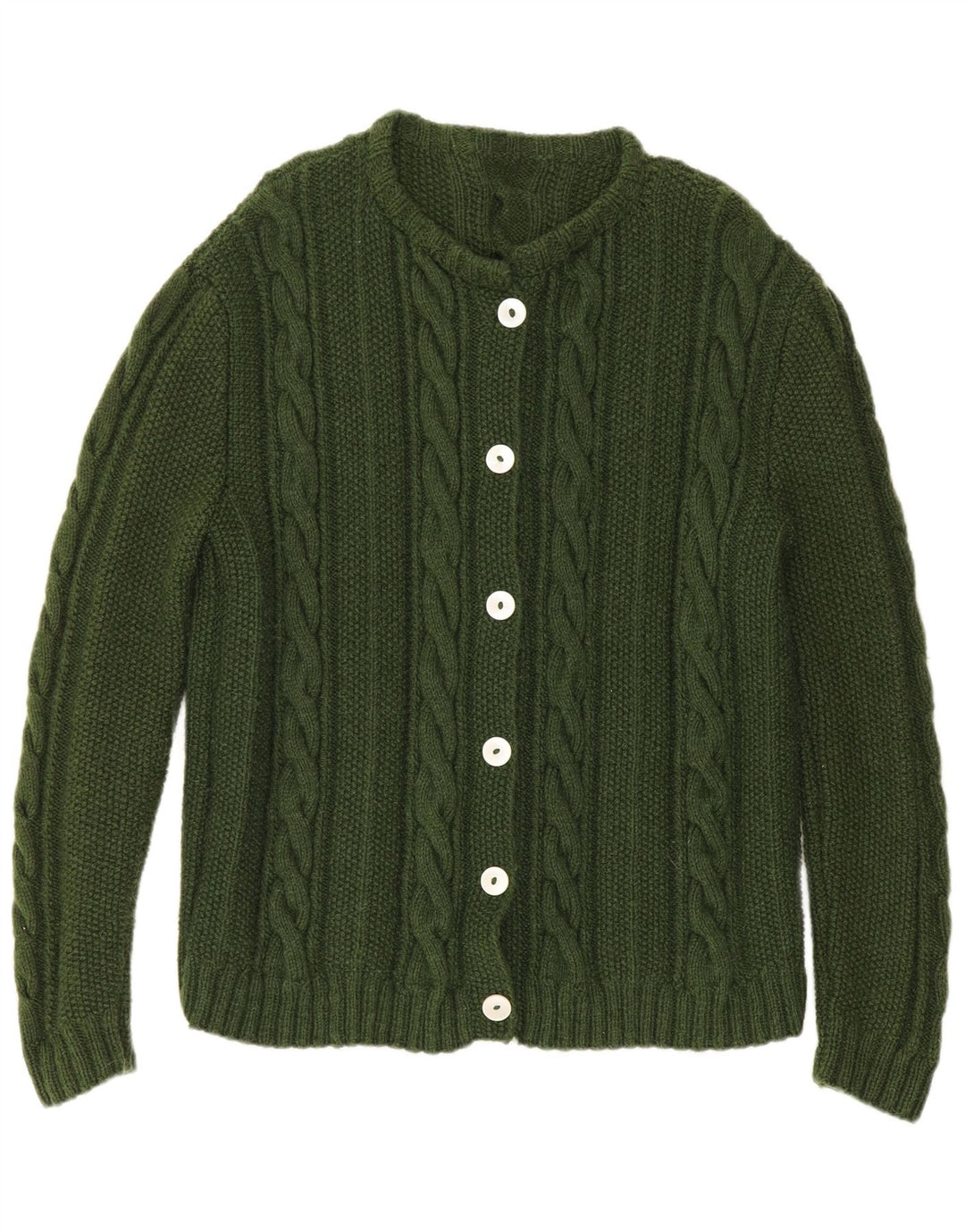 Maglione cardigan da donna vintage UK 18 XL verde