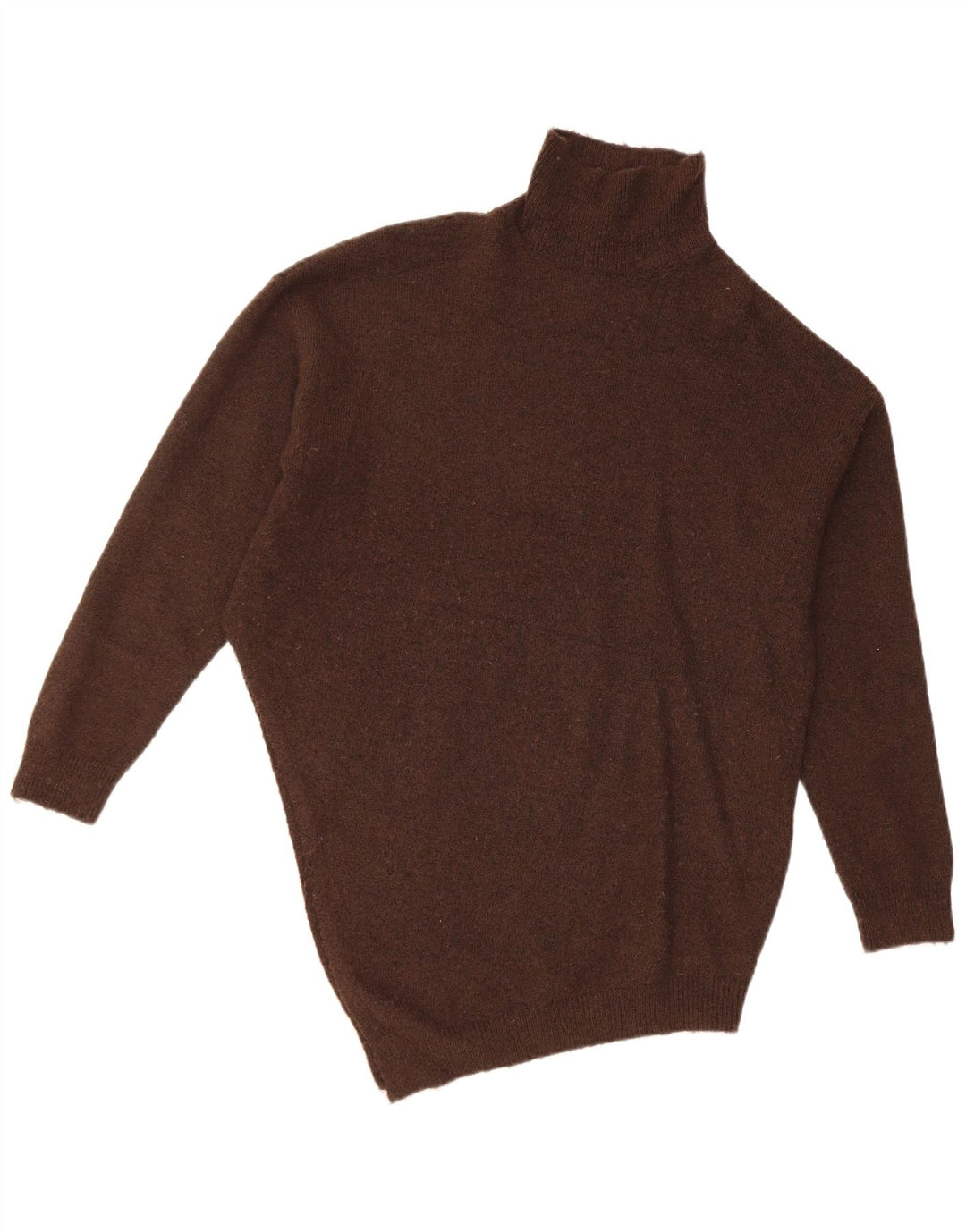 Maglione Zara da donna con collo alto a pipistrello UK 10 piccolo marrone