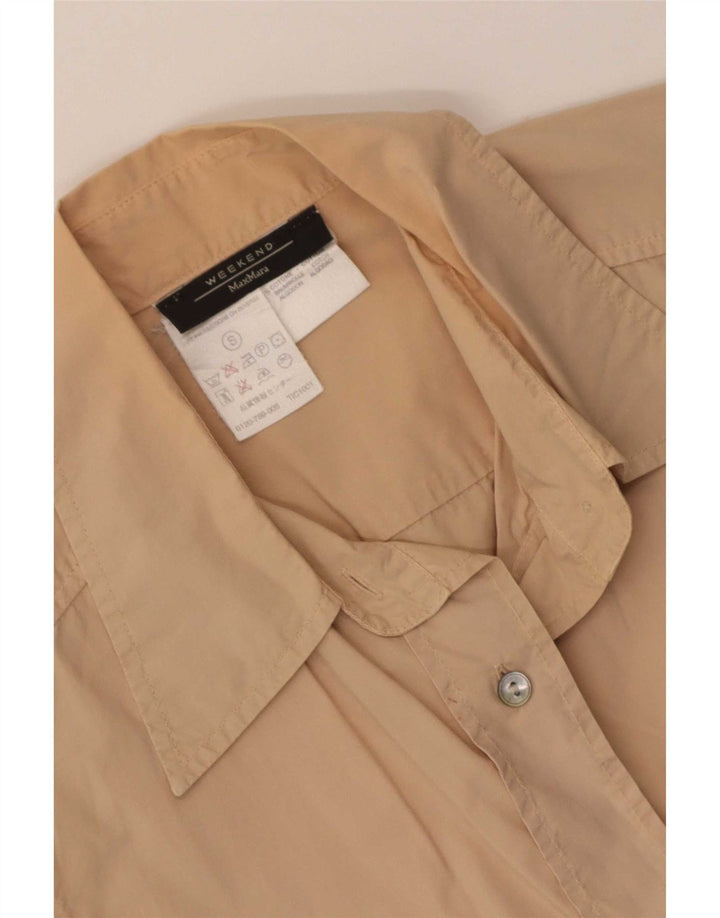 Camicia senza maniche da weekend da donna Max Mara UK 10 piccola in cotone beige
