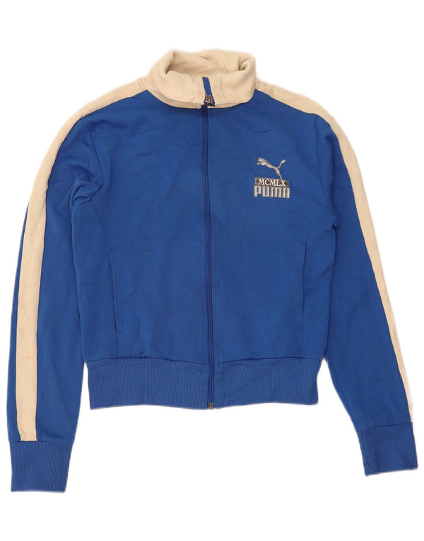Giacca da ginnastica corta da donna con grafica Puma UK 10 Small Blue Colourblock