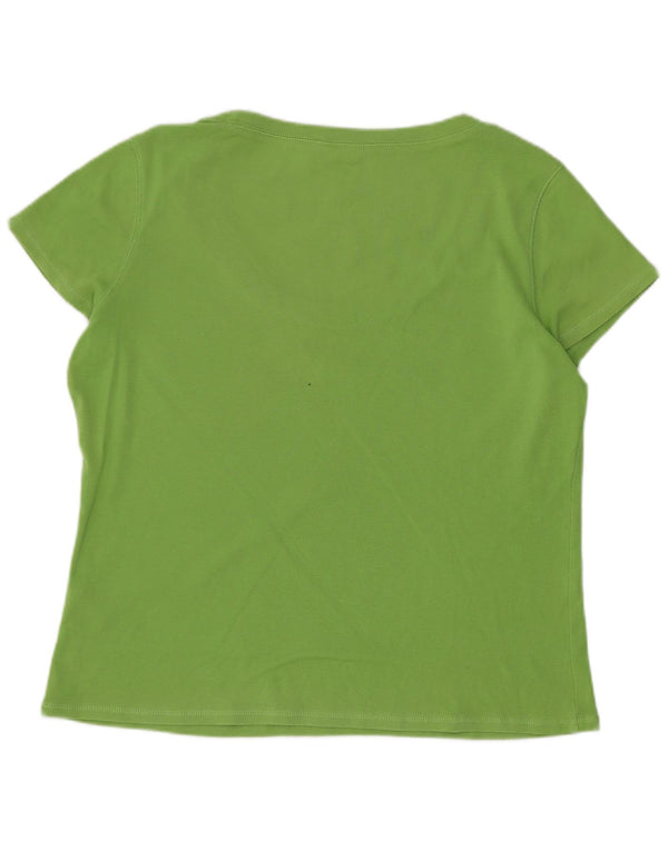 T-shirt da donna Marks & Spencer Top UK 16 grande cotone verde