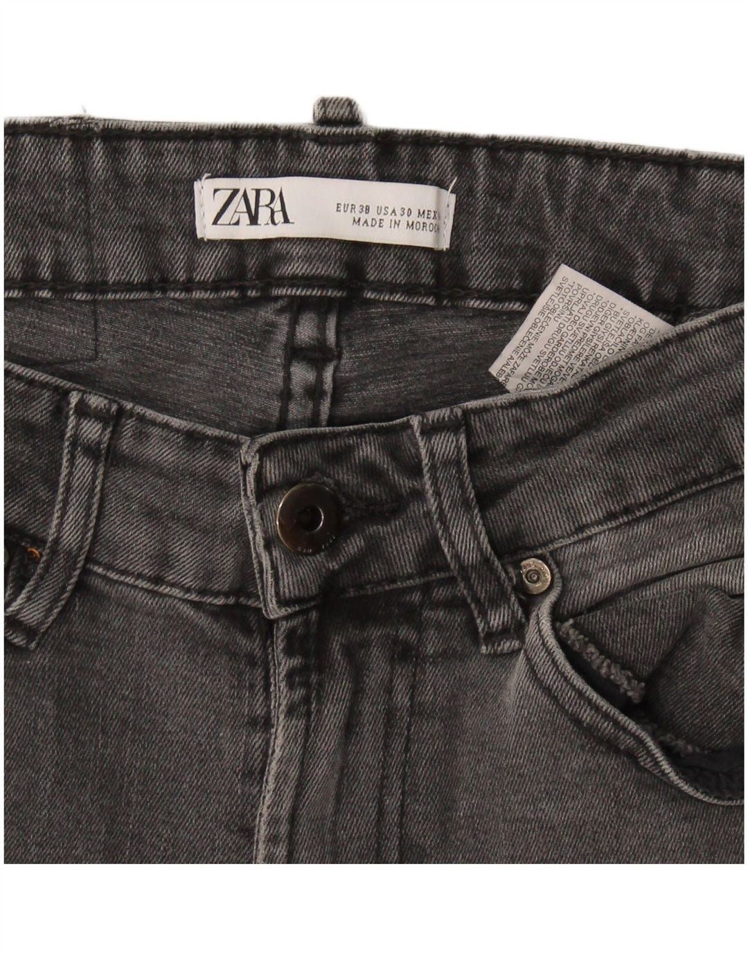 Jeans skinny da uomo Zara EU 38 Small W30 L28 Grigio