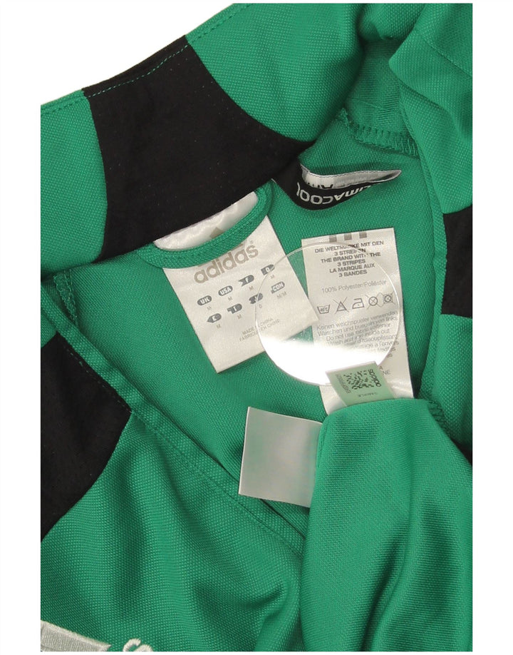 Adidas Uomo Climacool Pullover Tuta Top Verde Medio Colorblock
