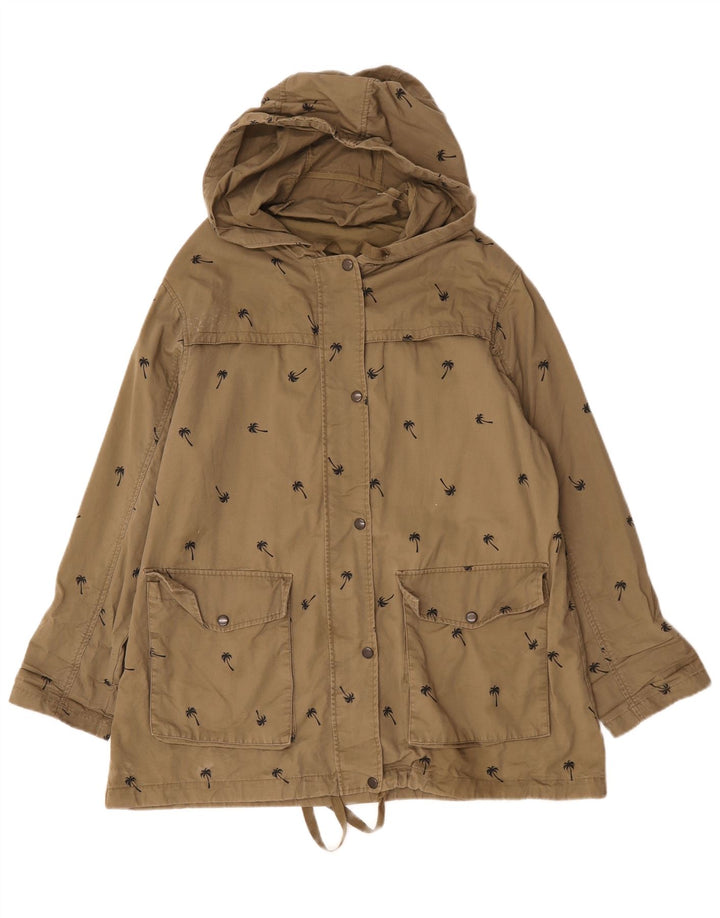 Topshop Giacca da donna oversize con motivo astratto UK 10 Small Khaki