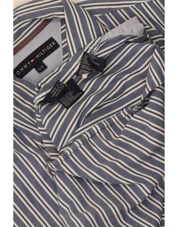 TOMMY HILFIGER Camicia Uomo Piccola in Cotone a Righe Blu