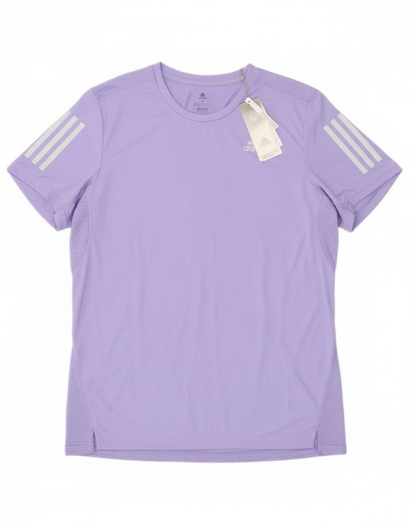 Adidas Mens Aeroready T-Shirt Top Medium Purple Polyester