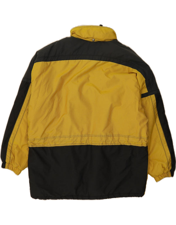 ASTROLABIO Mens Hooded Windbreaker Coat IT 54 XL Yellow Colourblock