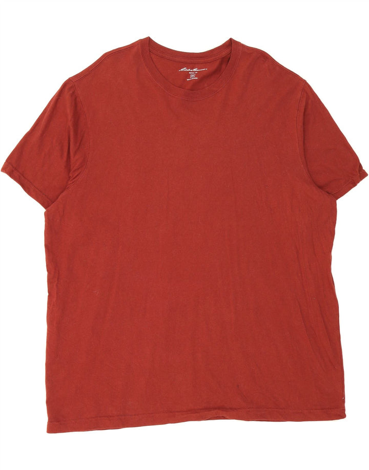 EDDIE BAUER Mens T-Shirt Top 2XL Red Cotton Vintage Eddie Bauer and Second-Hand Eddie Bauer from Messina Hembry 