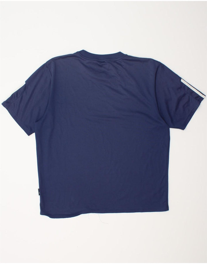 T-shirt ADIDAS da uomo Climalite Top grande in poliestere blu navy