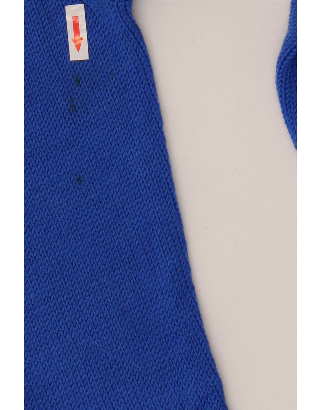 Maglione vintage da uomo con scollo a V blu medio