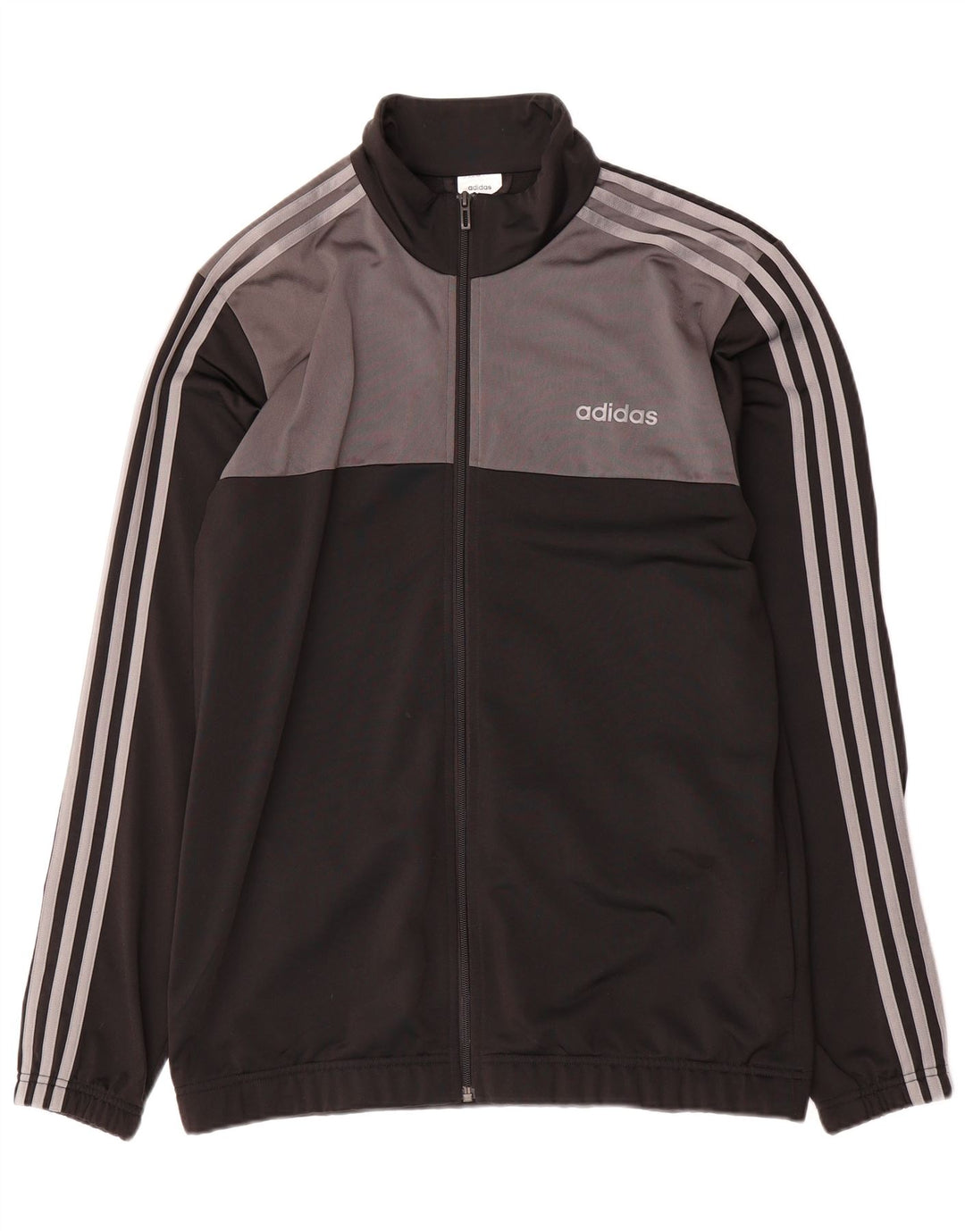 Giacca da tuta da uomo Adidas UK 44/46 Large Nero Colourblock Poliestere