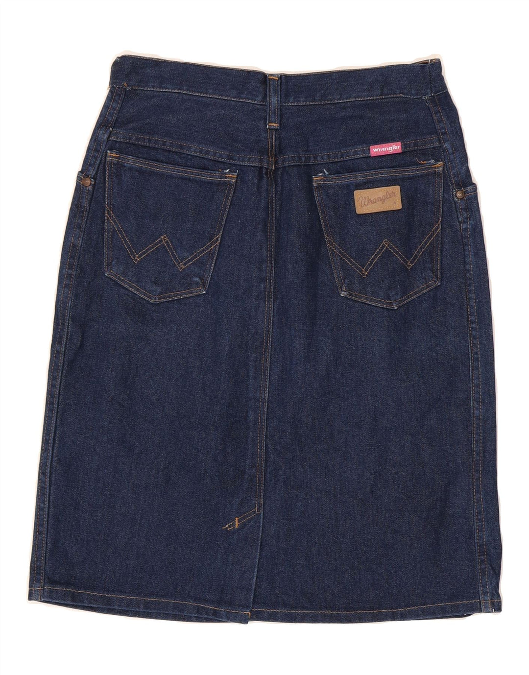 WRANGLER Womens Denim Skirt W26 Small  Navy Blue Cotton Vintage Wrangler and Second-Hand Wrangler from Messina Hembry 