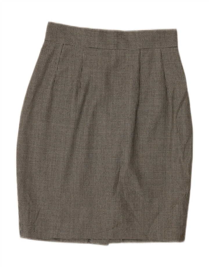 NEW YORK INDUSTRIE Womens Pencil Skirt IT 44 Medium W26  Black Houndstooth Vintage New York Industrie and Second-Hand New York Industrie from Messina Hembry 