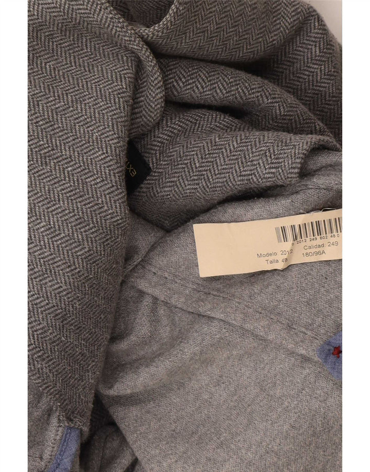 Giacca blazer da uomo a 2 bottoni Massimo Dutti EU 48 Grigio medio a spina di pesce