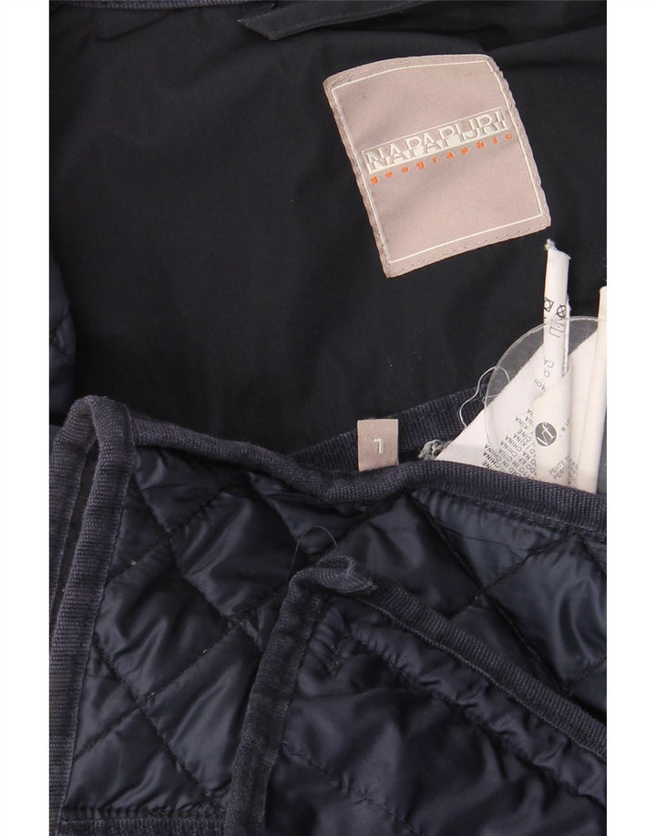 Giacca trapuntata da donna Napapijri UK 16 grande poliestere blu navy