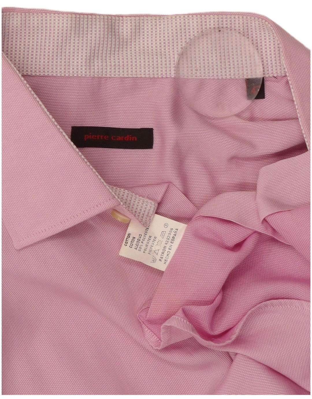 PIERRE CARDIN Camicia da uomo Taglia 47 2XL Cotone rosa