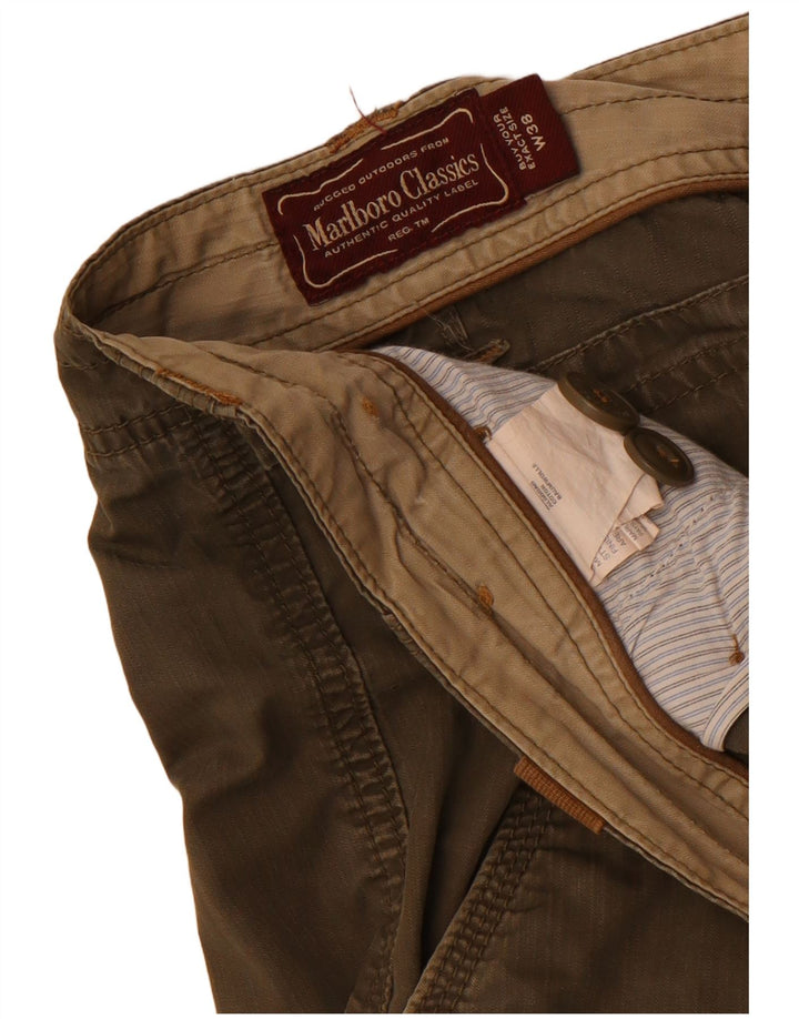 Pantaloncini cargo da uomo Marlboro Classics W38 XL cotone kaki