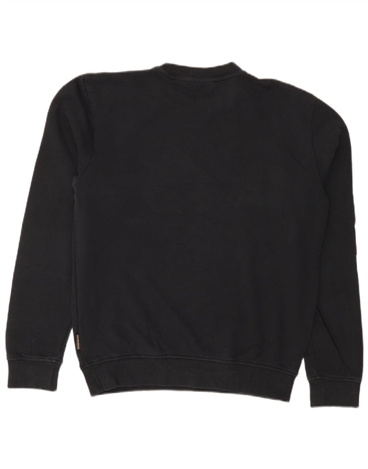 Felpa da uomo Napapijri Maglione piccolo in cotone nero