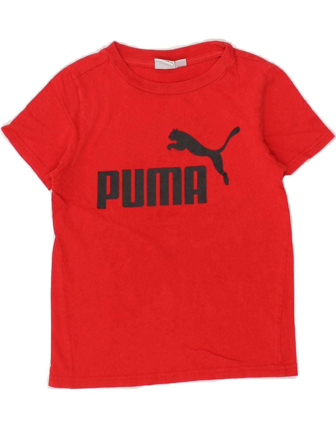 PUMA Boys Graphic T-Shirt Top 5-6 Years XS Red Vintage Puma and Second-Hand Puma from Messina Hembry 
