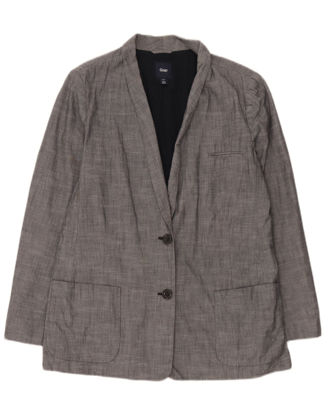 Giacca blazer da donna a 2 bottoni Gap UK 18 XL cotone blu