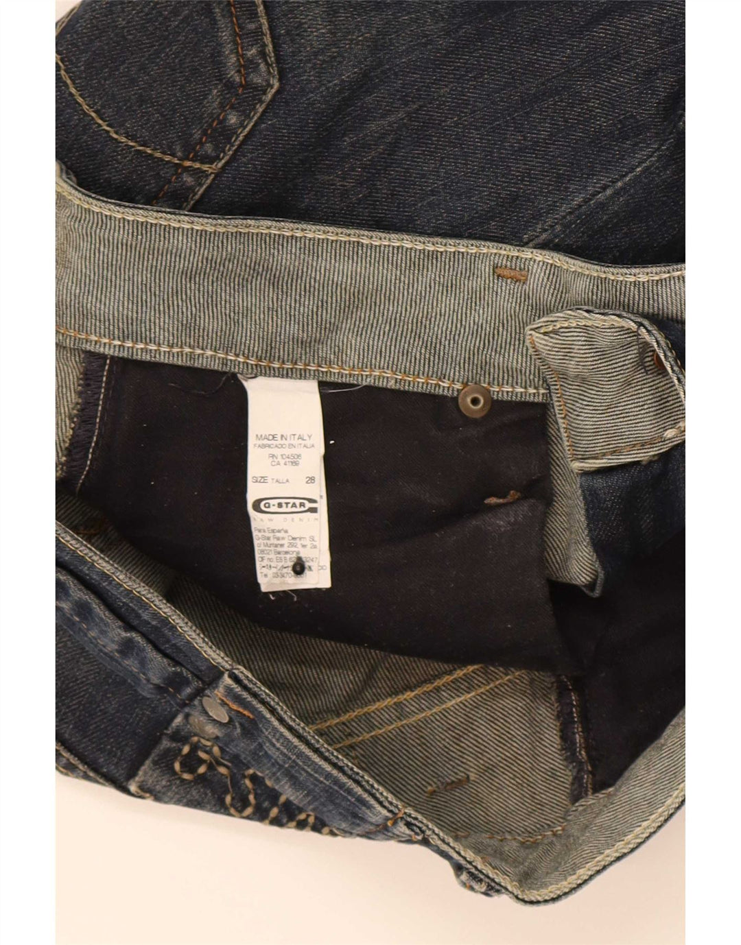 Jeans cropped da donna G-Star W28 L25 cotone blu navy