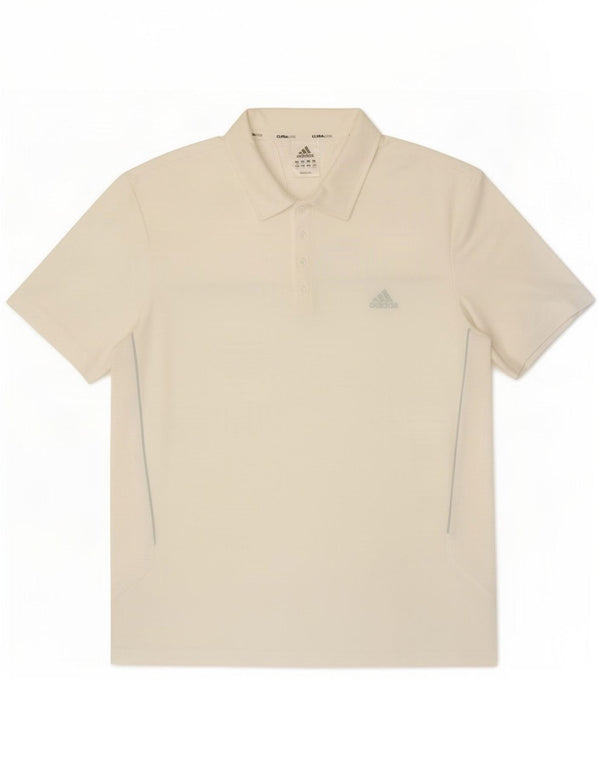 Polo Adidas Climalite da uomo 2XL poliestere bianco