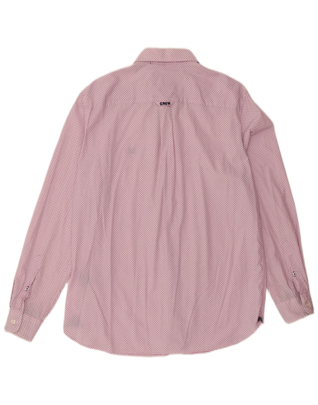 Crew Clothing Camicia da uomo dal taglio classico in cotone maculato rosa medio