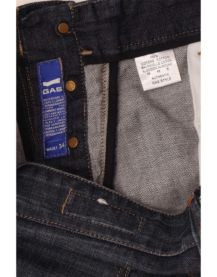 Jeans larghi da uomo Gas W34 L34 cotone blu navy
