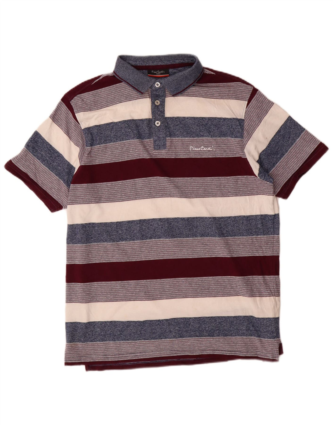 Polo da uomo dalla vestibilità regolare Pierre Cardin a righe medie multicolore
