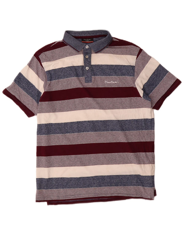Polo da uomo dalla vestibilità regolare Pierre Cardin a righe medie multicolore