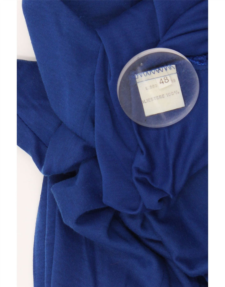 VINTAGE Womens Long Sleeve Maxi Dress EU 48 2XL Blue Polyester Vintage Vintage and Second-Hand Vintage from Messina Hembry 