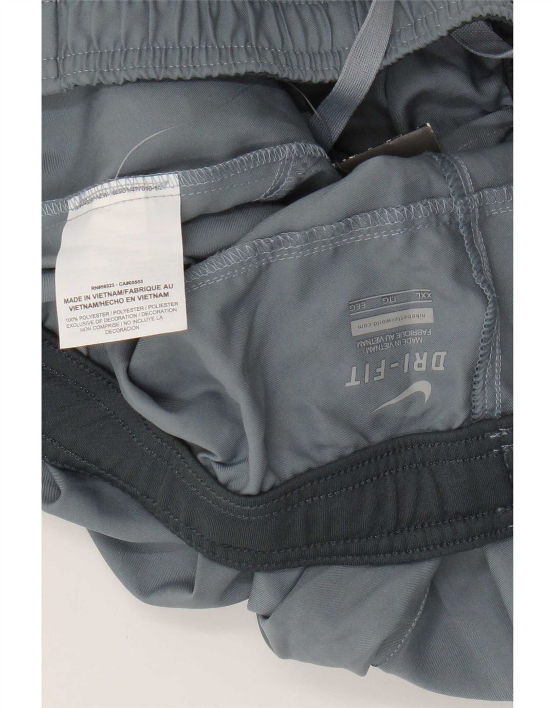 Pantaloncini sportivi Nike Dri Fit da uomo 2XL poliestere grigio