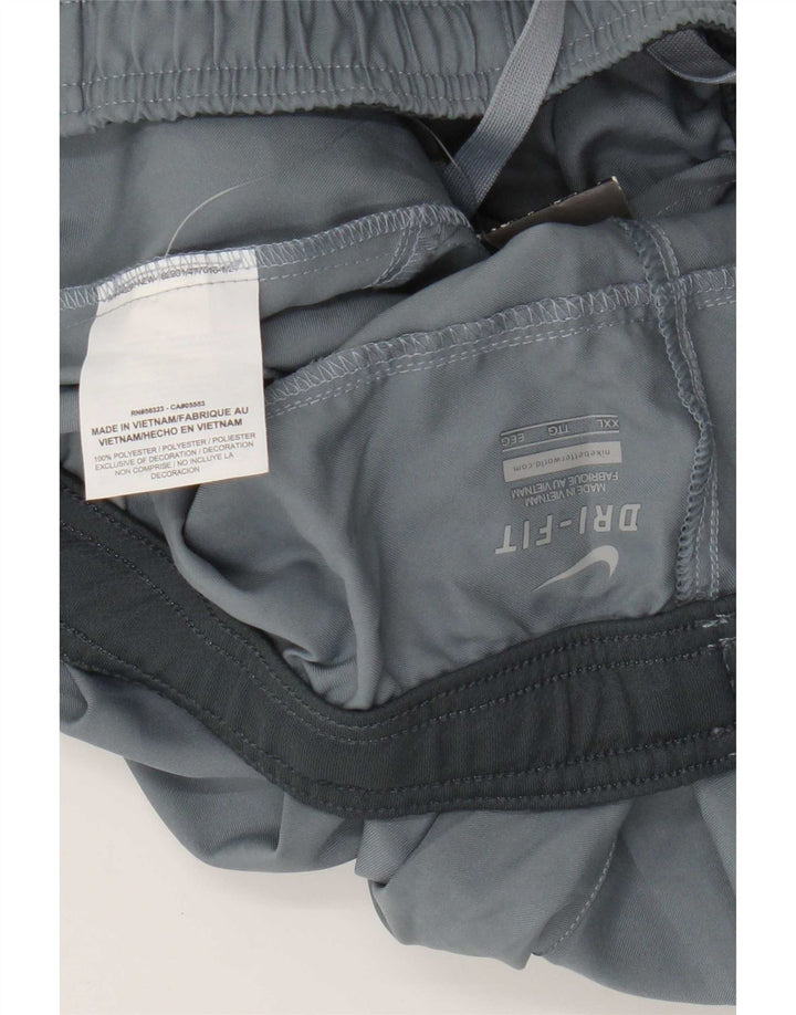 Pantaloncini sportivi Nike Dri Fit da uomo 2XL poliestere grigio