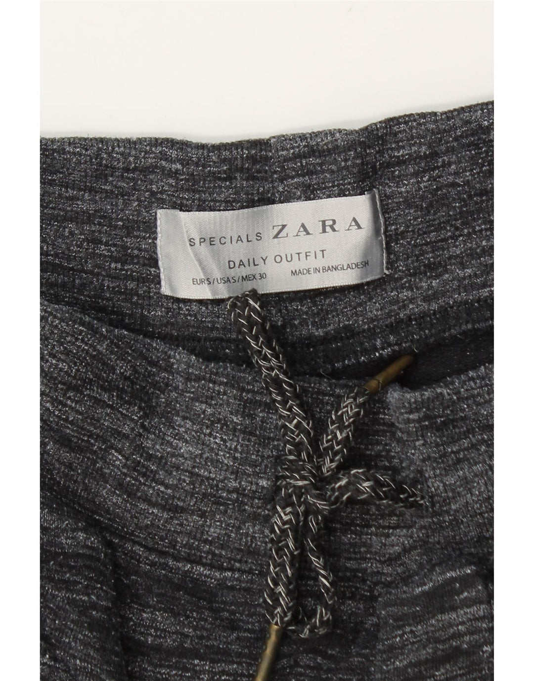 Pantaloncini sportivi da uomo Zara piccoli in cotone chiazzato grigio