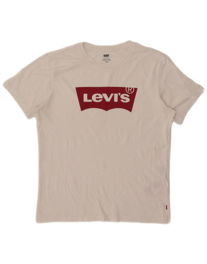 T-shirt grafica da uomo Levi's Top in cotone bianco medio