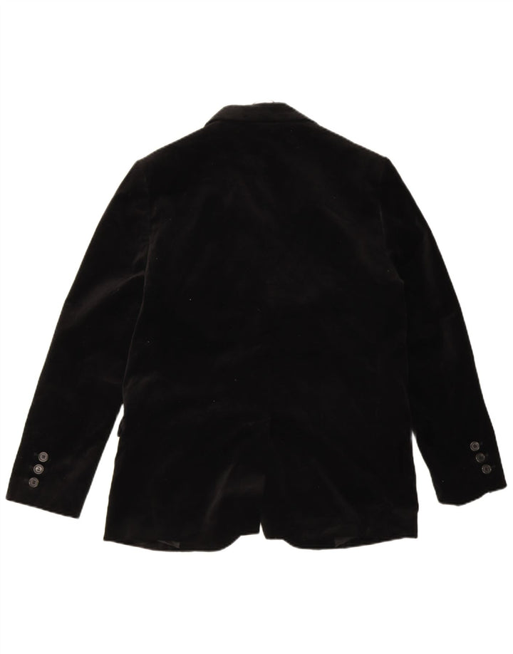 Giacca blazer da uomo a 2 bottoni in velluto Zara UK 38 cotone nero medio