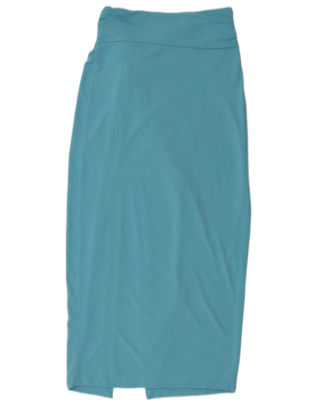ZARA Womens High Waist Midi Skirt XS W24  Blue Polyester