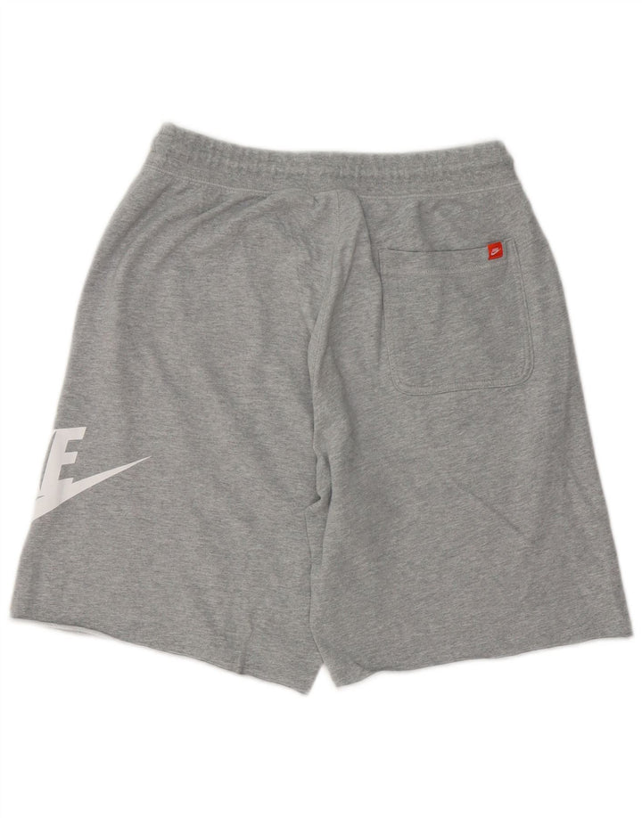 Pantaloncini sportivi con grafica Nike da uomo in cotone chiazzato grigio medio