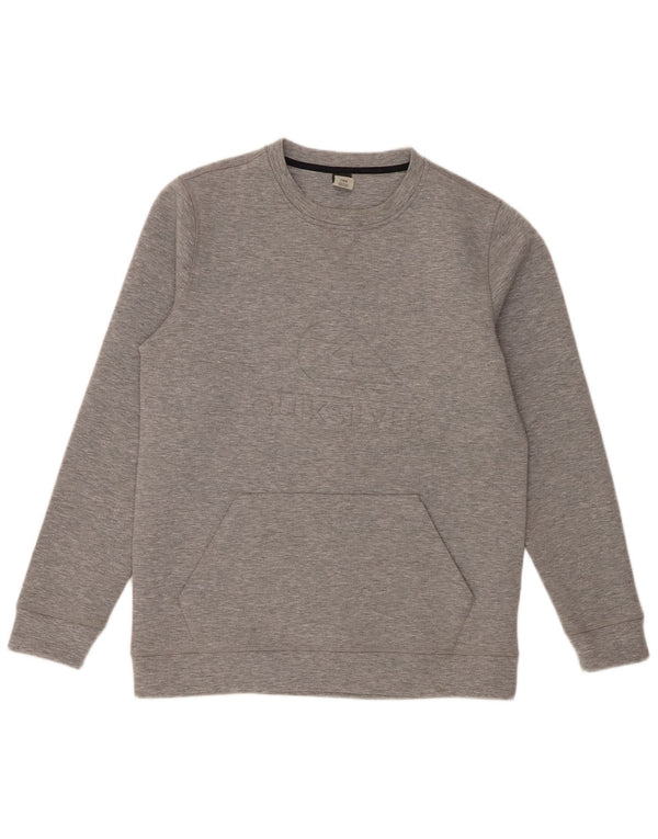 Felpa grafica da uomo Quiksilver Maglione grande poliestere grigio