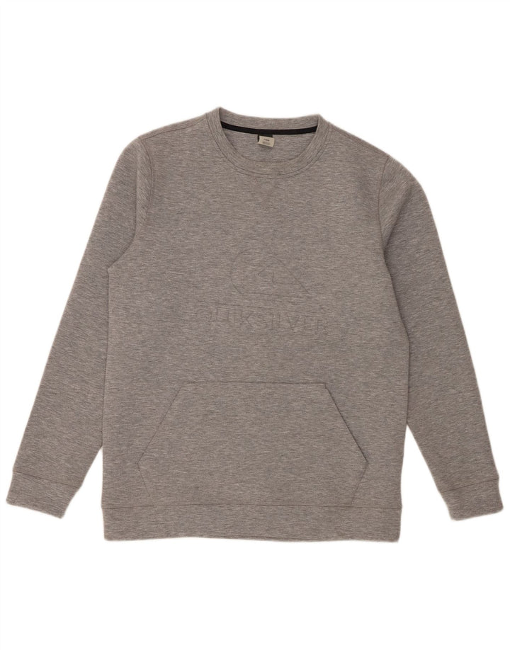 Felpa grafica da uomo Quiksilver Maglione grande poliestere grigio