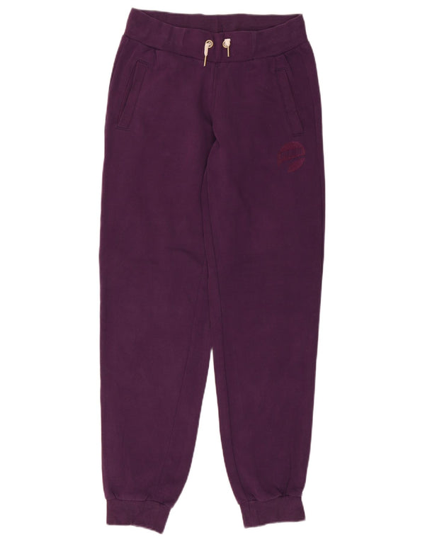 Pantaloni da tuta da donna Puma Joggers UK 12 Medio Viola Cotone