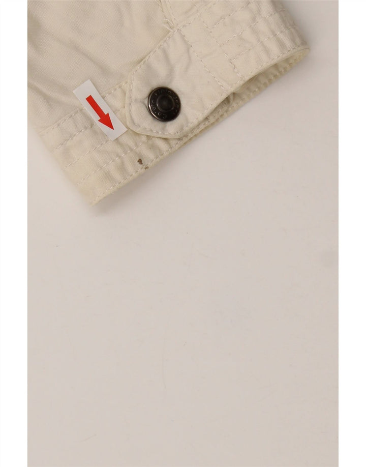 Giacca utility da donna Calvin Klein Jeans UK 16 grande cotone bianco sporco