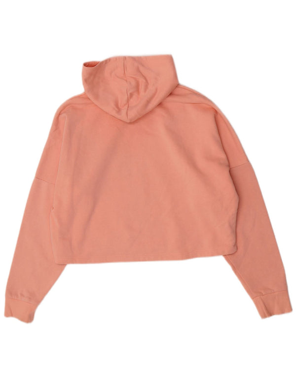 Felpa con cappuccio grafica corta per ragazze Puma 13-14 anni in cotone rosa