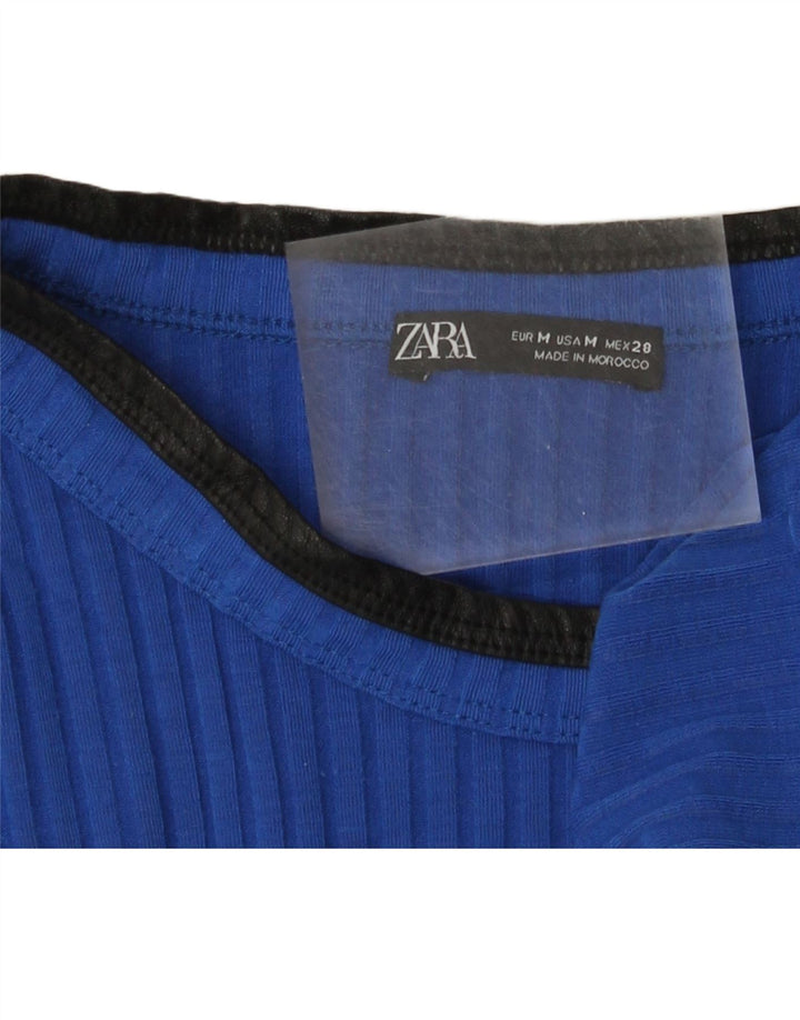 T-shirt Zara da donna Top UK 12 blu medio
