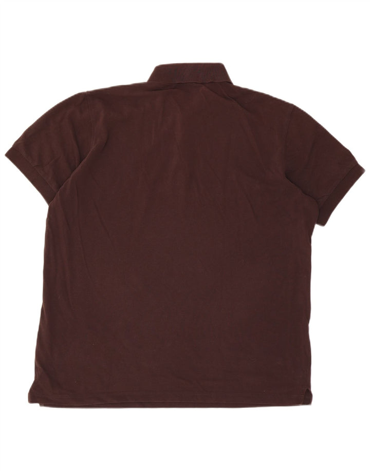 Polo da uomo Hugo Boss grande in cotone marrone
