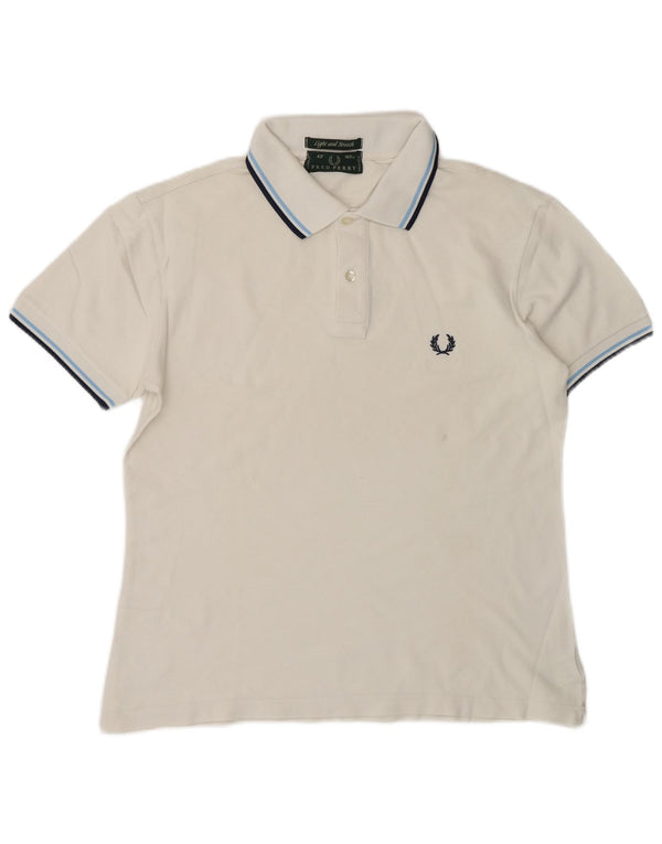 Polo da uomo Fred Perry in cotone bianco medio