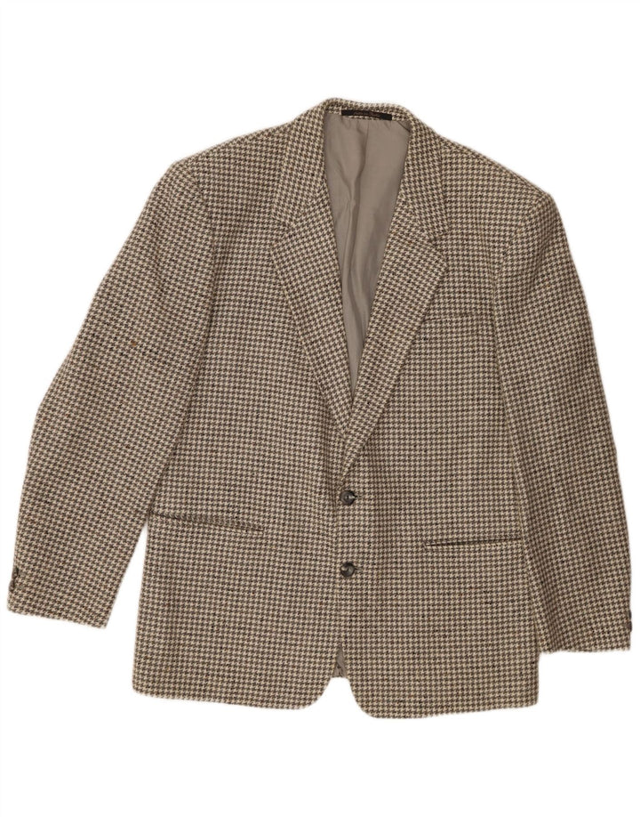 Giacca blazer a 2 bottoni da uomo Division Vogue UK 38 pied de poule grigio medio