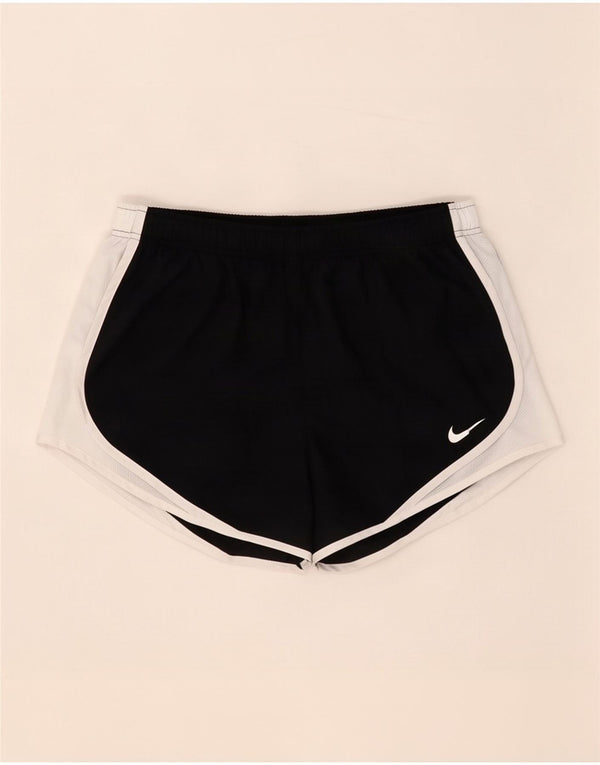 Pantaloncini sportivi Nike Dri Fit da donna UK 14 Large Black Colourblock