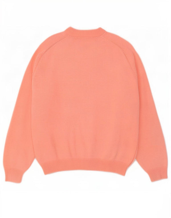 Maglione maglione girocollo oversize da donna vintage UK 16 grande arancione