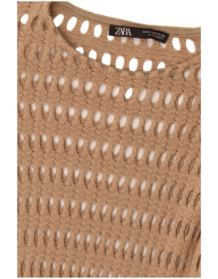 Abito da spiaggia all'uncinetto da donna Zara UK 12 Beige medio